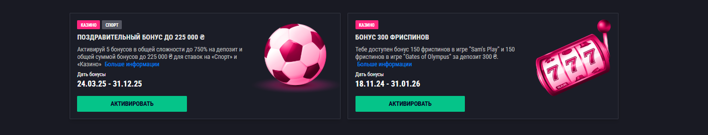 Бонусы